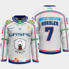 Frank Hordler #7 Eisbaren Berlin 2022 Away Hockey White Jersey