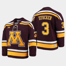 Men's Minnesota Golden Gophers Robbie Stucker #3 2021 B1G Tournament Championship Replica Maroon Jersey