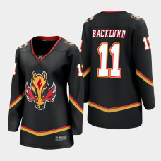 Women Calgary Flames Mikael Backlund #11 2021 Special Edition Black Jersey