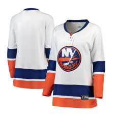 Women CUSTOM New York Islanders White Away Primegreen Authentic Jersey