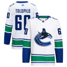 Youth Vancouver Canucks Tolopilo,Nikita - 60 White Away Primegreen Authentic Jersey