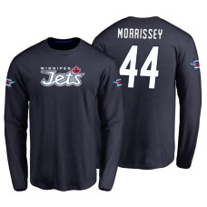 Winnipeg Jets Josh Morrissey #44 Navy Long Sleeve T-Shirt