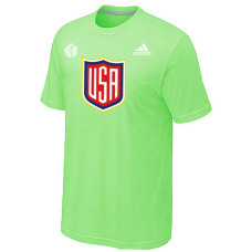 US Hockey Adidas Light Green 2016 World Cup of Hockey Primary Logo T-Shirt