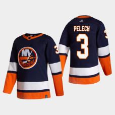 Men's New York Islanders Adam Pelech #3 2021 Season Reverse Retro Authentic Special Edition Blue Jersey