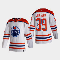 Men's Edmonton Oilers Alex Chiasson #39 2021 Season Reverse Retro Authentic Special Edition White Jersey