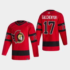 Men's Ottawa Senators Alex Galchenyuk #17 2021 Season Reverse Retro Authentic Pro Special Edition Red Jersey