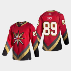 Men's Vegas Golden Knights Alex Tuch #89 Season Reverse Retro Authentic Pro Special Edition Red Jersey With 2023 Stanley Cup Patch