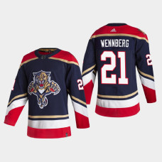 Men's Florida Panthers Alexander Wennberg #21 Season Reverse Retro Authentic Special Edition Navy Jersey With 2023 Stanley Cup Patch