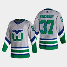 Men's Carolina Hurricanes Andrei Svechnikov #37 2021 Season Reverse Retro Authentic Green Jersey