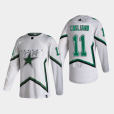 Men's Dallas Stars Andrew Cogliano #11 2021 Season Reverse Retro Authentic White Jersey