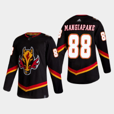 Men's Calgary Flames Andrew Mangiapane #88 2021 Season Reverse Retro Authentic Black Jersey