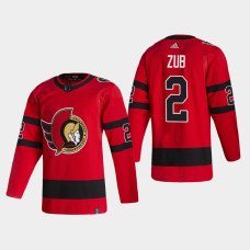 Men's Ottawa Senators Artem Zub #2 2021 Season Reverse Retro Authentic Pro Special Edition Red Jersey