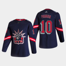 Men's New York Rangers Artemi Panarin #10 2021 Season Reverse Retro Authentic Special Edition Navy Jersey