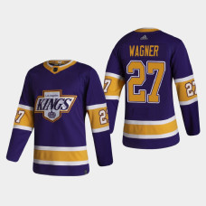 Men's Los Angeles Kings Austin Wagner #27 2021 Season Reverse Retro Authentic Pro Special Edition Purple Jersey