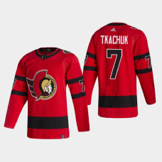 Men's Ottawa Senators Brady Tkachuk #7 2021 Season Reverse Retro Authentic Special Edition Red Jersey