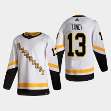 Men's Pittsburgh Penguins Brandon Tanev #13 2021 Season Reverse Retro Authentic Pro Special Edition White Jersey