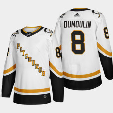 Men Pittsburgh Penguins Brian Dumoulin #8 2021 Season Reverse Retro Fourth Authentic White Jersey