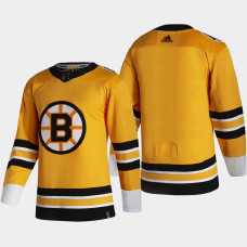 Men Boston Bruins 2021 Season Reverse Retro Special Edition Authentic Yellow Jersey