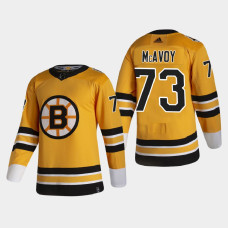 Men's Boston Bruins Charlie McAvoy #73 2021 Season Reverse Retro Authentic Pro Special Edition Gold Jersey