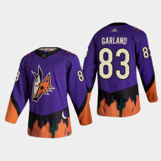 Men's Arizona Coyotes Conor Garland #83 2021 Season Reverse Retro Authentic Special Edition Purple Jersey