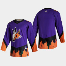 Men Arizona Coyotes 2021 Season Reverse Retro Special Edition Authentic Purple Jersey