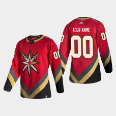 Men's Vegas Golden Knights Custom #00 2021 Season Reverse Retro Authentic Pro Special Edition Red Jersey