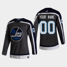 Men's Winnipeg Jets Custom #00 2021 Season Reverse Retro Authentic Gray Jersey