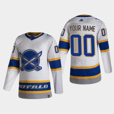 Men's Buffalo Sabres Custom #00 2021 Season Reverse Retro Authentic Special Edition White Jersey