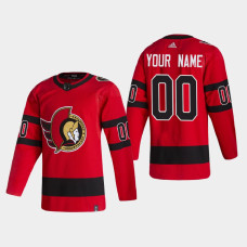 Men's Ottawa Senators Custom #00 2021 Season Reverse Retro Authentic Special Edition Red Jersey