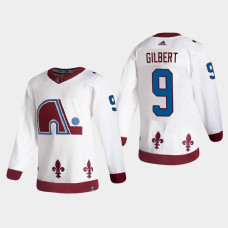 Men's Colorado Avalanche Dennis Gilbert #9 2021 Season Reverse Retro Authentic Special Edition White Jersey