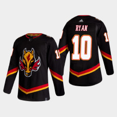 Men's Calgary Flames Derek Ryan #10 2021 Season Reverse Retro Authentic Black Jersey