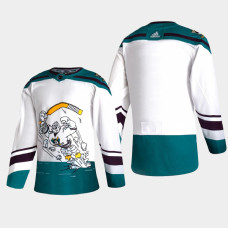 Men's Anaheim Ducks 2021 Season Reverse Retro Authentic Pro Special Edition White Jersey