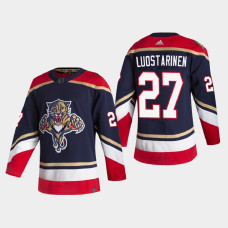 Men's Florida Panthers Eetu Luostarinen #27 Season Reverse Retro Authentic Special Edition Navy Jersey With 2023 Stanley Cup Patch