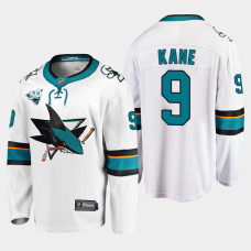 Men San Jose Sharks Evander Kane #9 2021 Season Reverse Retro 30th Anniversary White Jersey