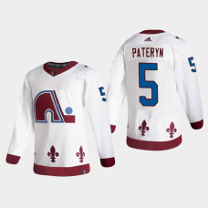 Men's Colorado Avalanche Greg Pateryn #5 2021 Season Reverse Retro Authentic Special Edition White Jersey