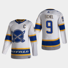 Men's Buffalo Sabres Jack Eichel #9 2021 Season Reverse Retro Authentic Special Edition White Jersey