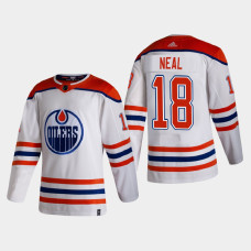 Men's Edmonton Oilers James Neal #18 2021 Season Reverse Retro Authentic Special Edition White Jersey