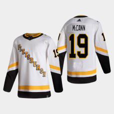 Men's Pittsburgh Penguins Jared McCann #19 2021 Season Reverse Retro Authentic Pro Special Edition White Jersey