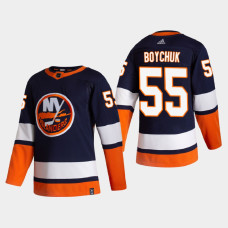 Men's New York Islanders Johnny Boychuk #55 2021 Season Reverse Retro Authentic Special Edition Blue Jersey