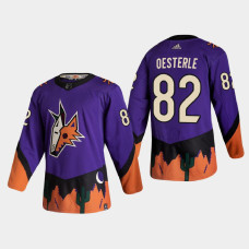 Men's Arizona Coyotes Jordan Oesterle #82 2021 Season Reverse Retro Authentic Special Edition Purple Jersey