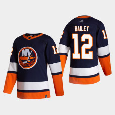 Men's New York Islanders Josh Bailey #12 2021 Season Reverse Retro Authentic Special Edition Blue Jersey