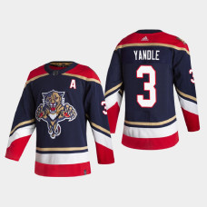 Men's Florida Panthers Keith Yandle #3 2021 Season Reverse Retro Authentic Special Edition Navy Jersey