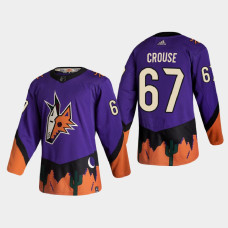 Men's Arizona Coyotes Lawson Crouse #67 2021 Season Reverse Retro Authentic Special Edition Purple Jersey