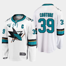 Men San Jose Sharks Logan Couture #39 2021 Season Reverse Retro 30th Anniversary White Jersey