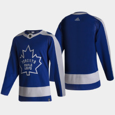 Men Toronto Maple Leafs 2021 Season Reverse Retro Special Edition Authentic Blue Jersey