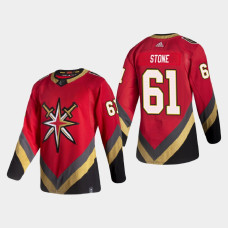 Men's Vegas Golden Knights Mark Stone #61 Season Reverse Retro Authentic Pro Special Edition Red Jersey With 2023 Stanley Cup Patch