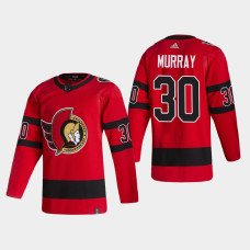 Men's Ottawa Senators Matt Murray #30 2021 Season Reverse Retro Authentic Special Edition Red Jersey