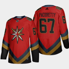 Men Vegas Golden Knights Max Pacioretty #67 Season Reverse Retro Fourth Authentic Red Jersey With 2023 Stanley Cup Patch