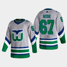 Men's Carolina Hurricanes Morgan Geekie #67 2021 Season Reverse Retro Authentic Pro Special Edition Green Jersey