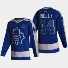 Men Toronto Maple Leafs Morgan Rielly #44 2021 Season Reverse Retro Special Edition Authentic Blue Jersey